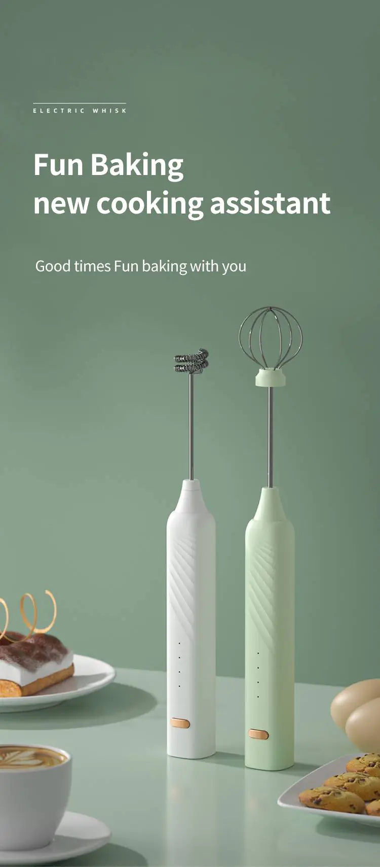 Rechargeable Handheld Electric Milk Frother Mixer