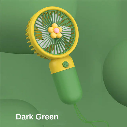 Portable USB Handheld Fan with Cute Floral Design