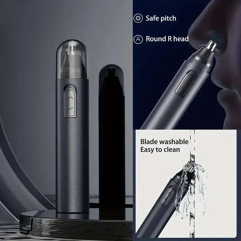 Electric Nose and Ear Hair Trimmer - Compact Grooming Tool